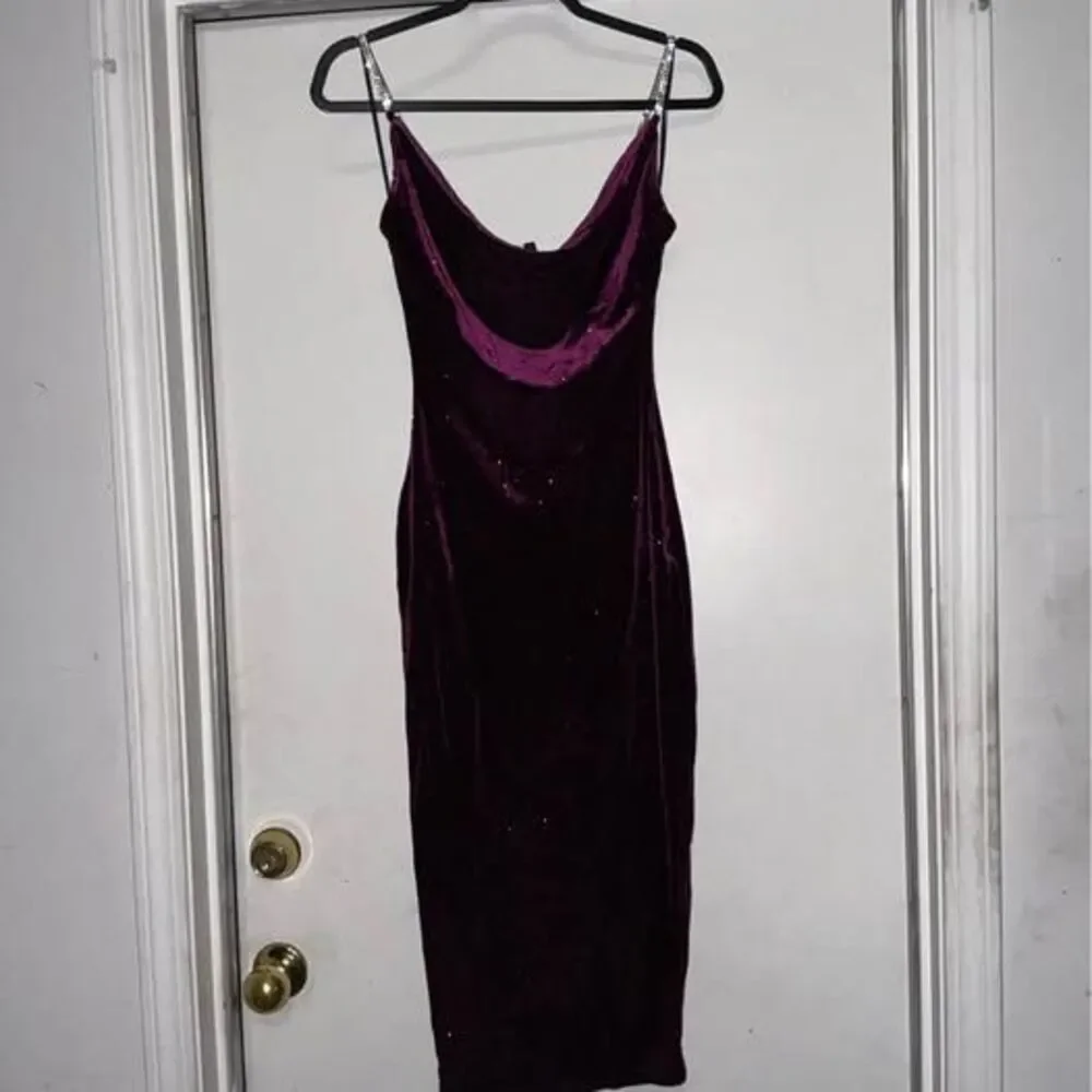 Purple Velvet Sparkly Dress